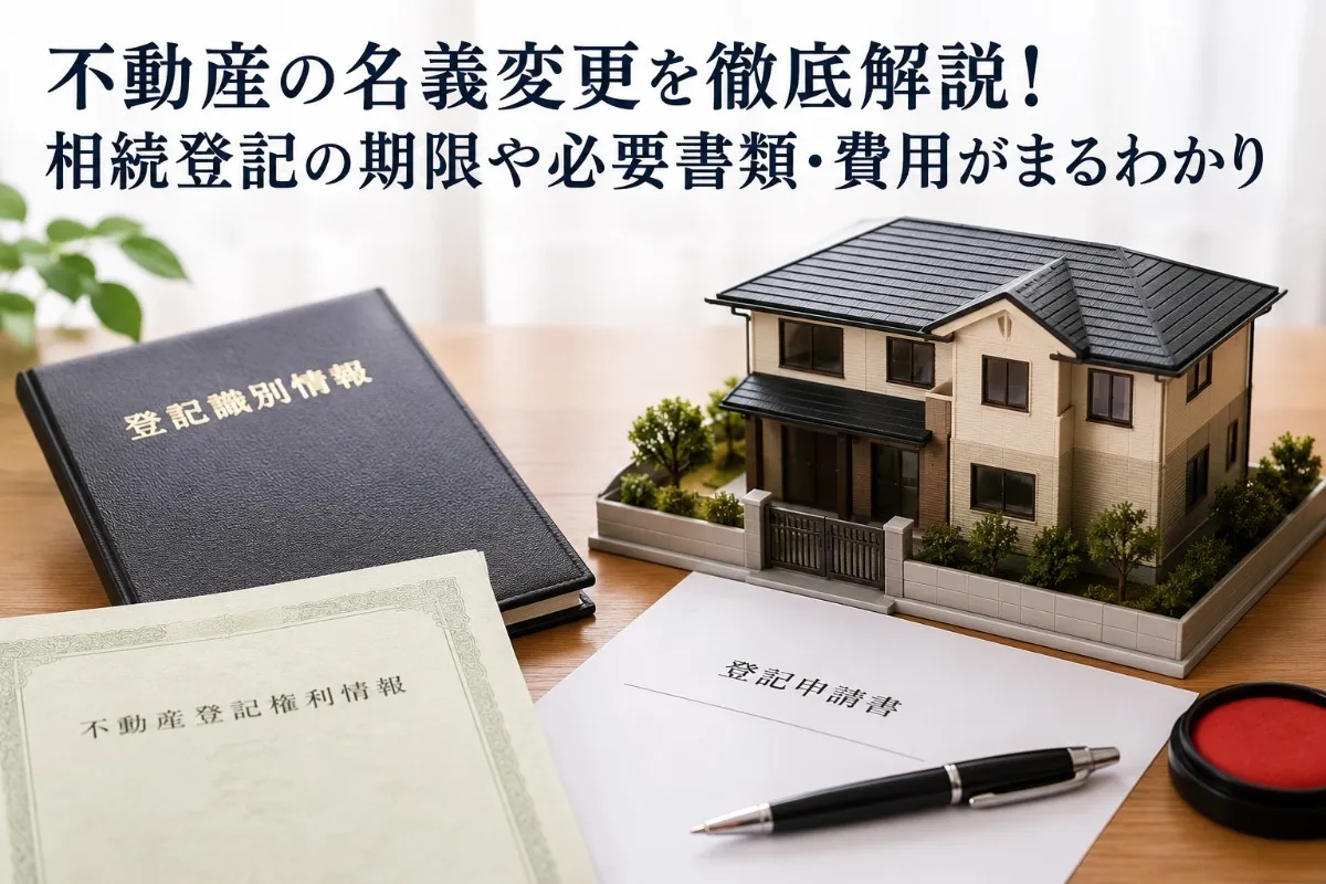 不動産の名義変更を徹底解説！相続登記の期限や必要書類・費用がまるわかり