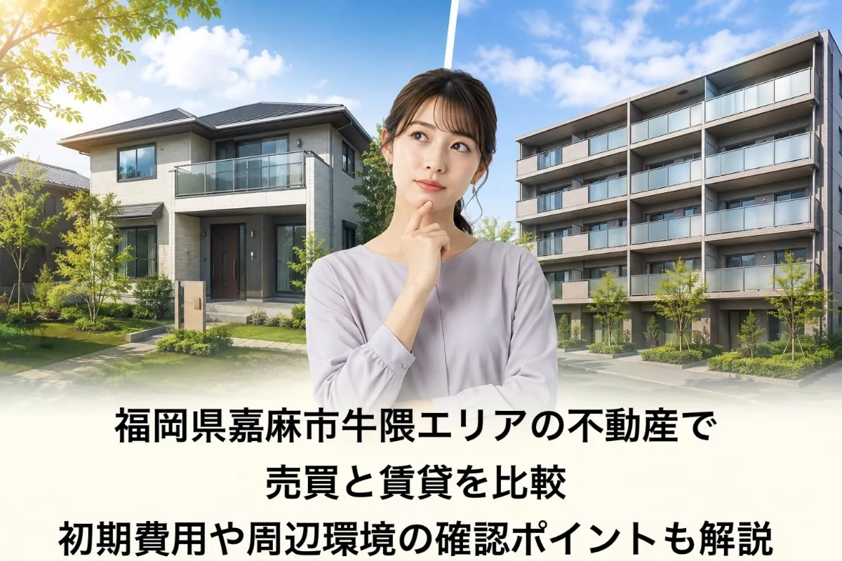 福岡県嘉麻市牛隈エリアの不動産で売買と賃貸を比較｜初期費用や周辺環境の確認ポイントも解説